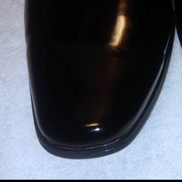 Like New Calvin Klein CK Brodie LA Men\'s Oxford Dress Shoes Gloss Black main image 8